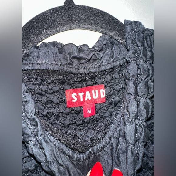 NWOT STAUD Kiera Black Textured Dress Size Medium - Picture 11 of 14